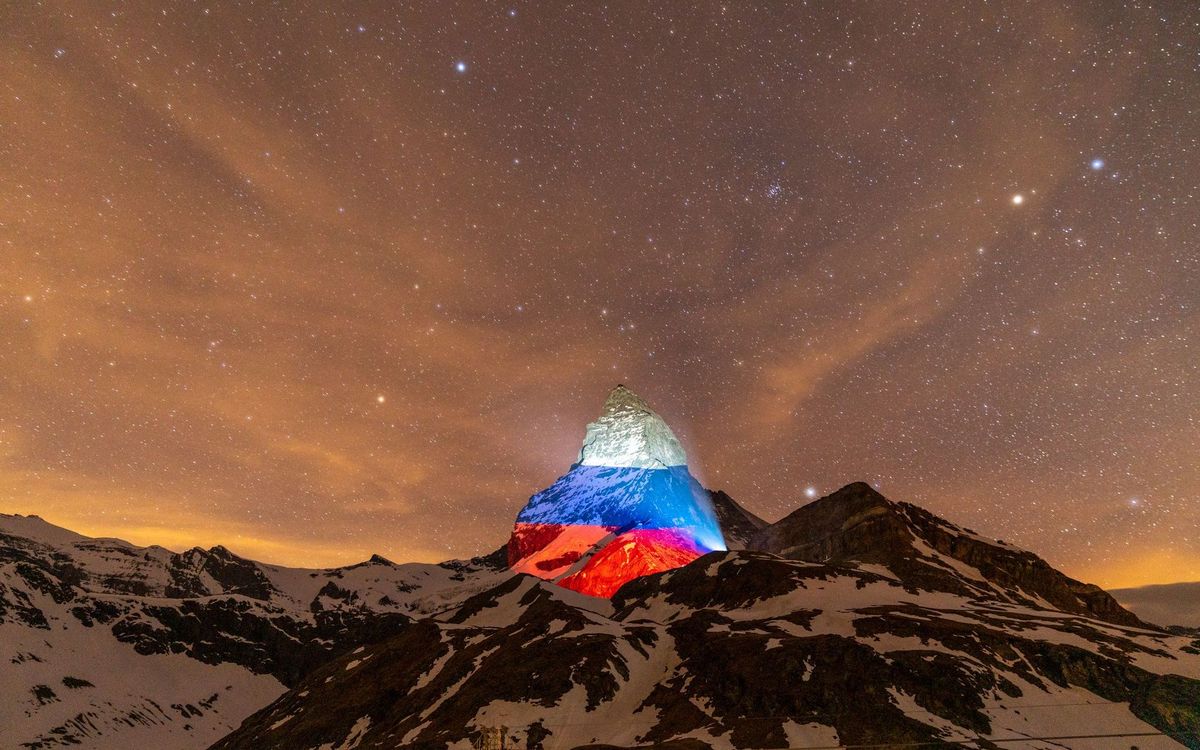 Matterhorn-Beleuchtung geht fünf nach Wochen zu Ende